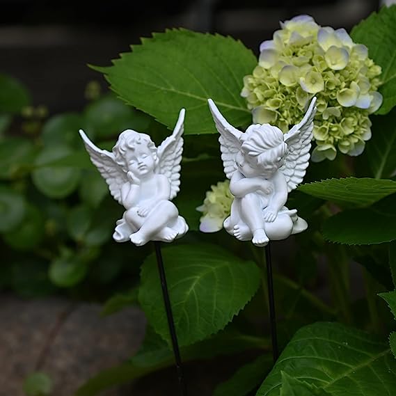 Angel Garden Stakes 2 Pack Miniature Angel Fairy Garden
