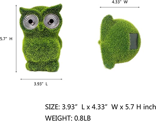Solar Owl Statue Figurine Fairy Garden Statues Outdoor Clearance Outdoor Patio Yard Cottage Decor Owl Gift