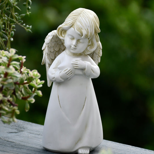 Angel Hugging a Star Statue Gift and Collectible Figurine