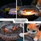 Outdoor Cat Statue with Solar LED Light