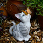 Cat Outdoor Solar Statue with LED Lights