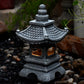 Pagoda Garden Statue Outdoor Light, Japanese Pagoda Lamp for Outdoor Zen Garden Statues Decor with Solar Powered Led Lights